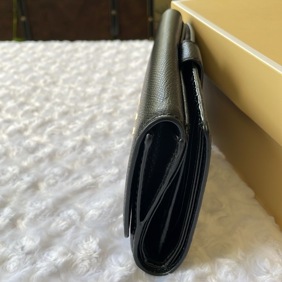 Michael Michael Kors Black Florence Large Billfold Leather Wallet Clutch - Picture 3 of 9